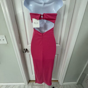Olia NWT‎ Women’s Pink Strapless Dress Size XS